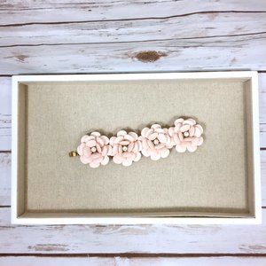 J Crew Pale Pink Rose Flower  Statement Bracelet
